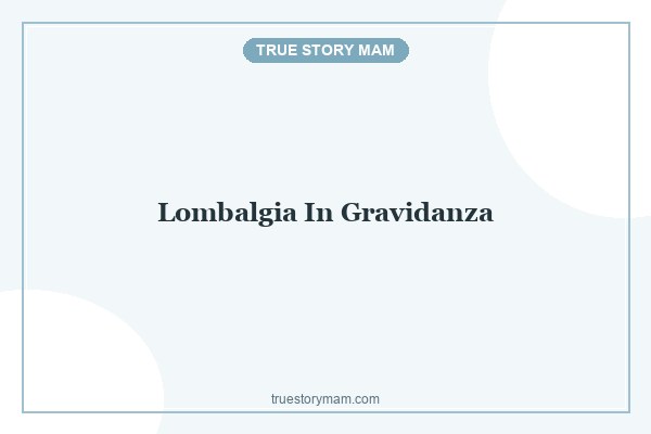 lombalgia-in-gravidanza